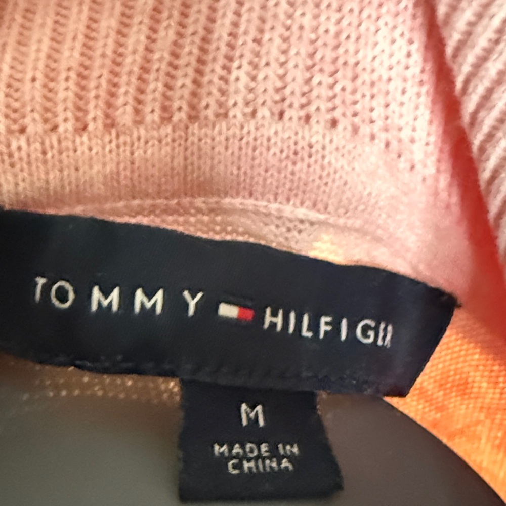 Tommy Hilfiger Soft Pink Turtleneck Sweater - Picture 3 of 6